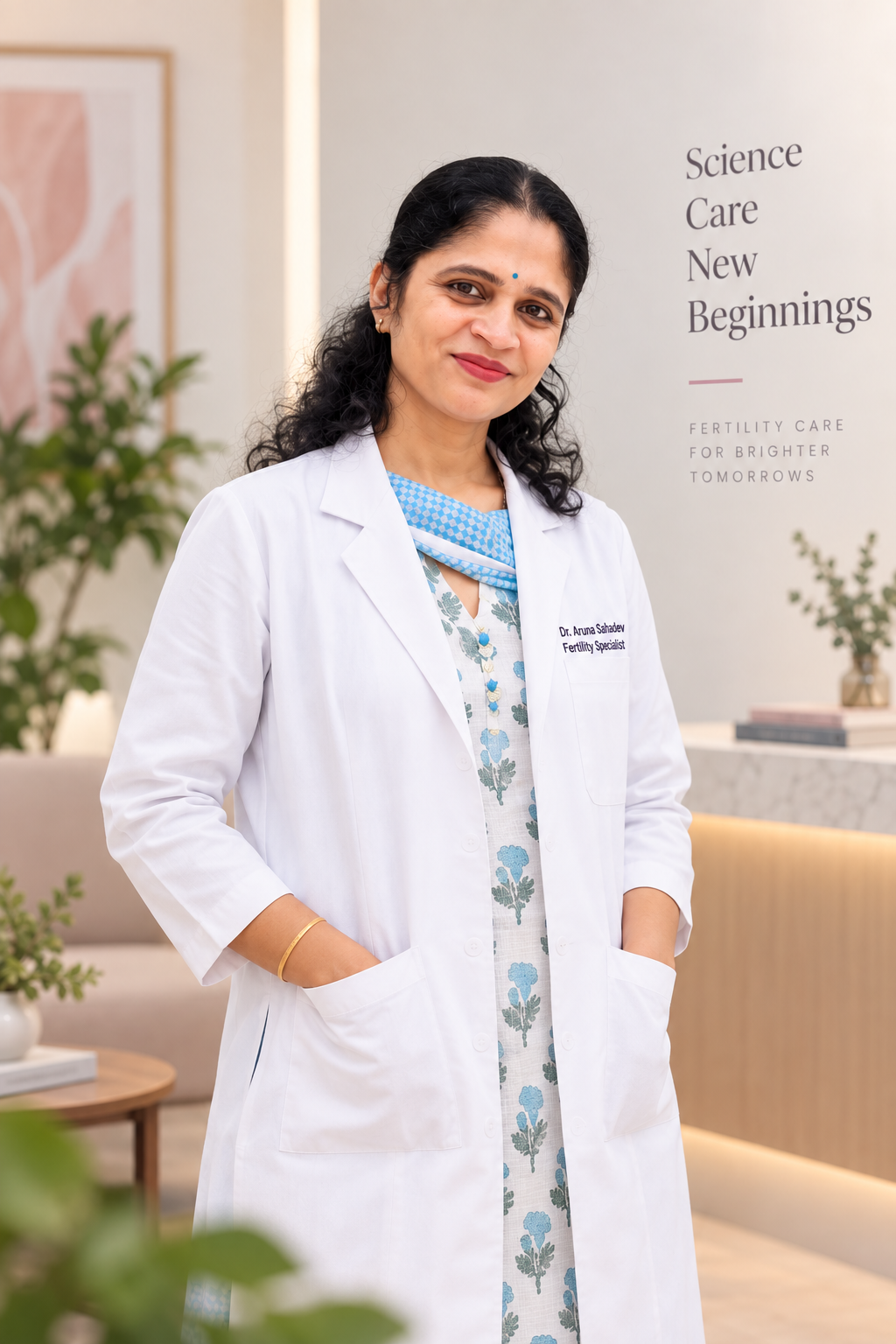 Dr. Aruna Sahadev in the clinic
